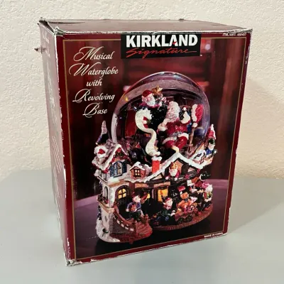 Vintage Kirkland Musical Santa Claus Water Globe