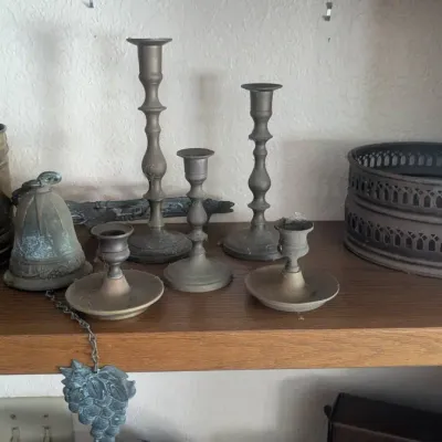 Collection of Vintage Brass and Metal Collectibles