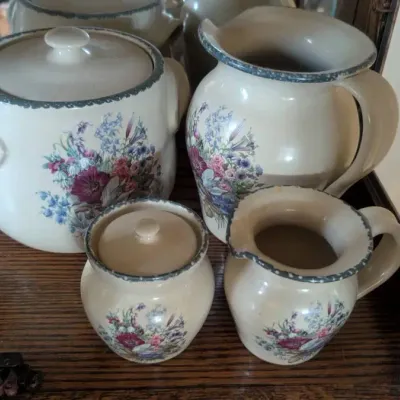Home & Garden Party "Floral Splendor" Stoneware Set, Vintage 