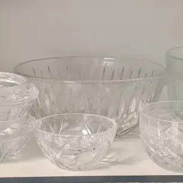 Collection of Assorted Vintage Clear & Cut Glass Bowls