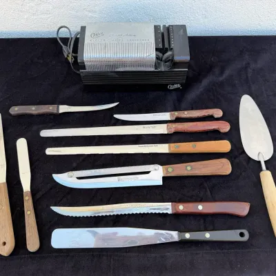 Oster Double Action Electric Knife Sharpener Vintage Cutlery Lot Ekco