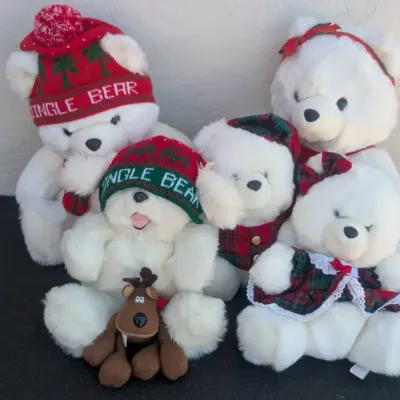 Jingle Bear Family, a Highly Popular Holiday Promotional Collection from the 1980s and 1990s Vintage
