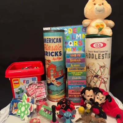 Toys, Legos, Fiddle Sticks And More