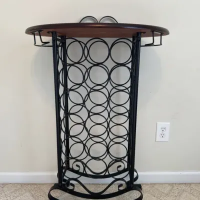 Freestanding Console- Style Wine Rack Table 