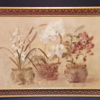 Collection of Orchids Vintage Framed Art Print by Cheri Blum