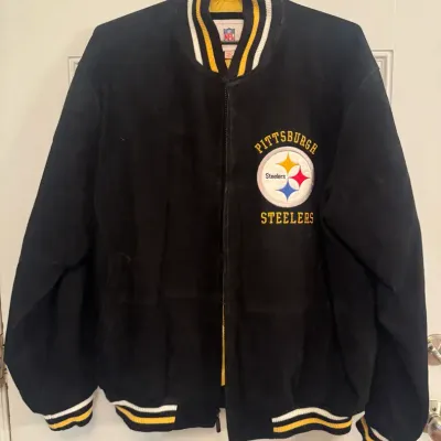 NFL Steelers Super Bowl Champions Leather Jacket XL