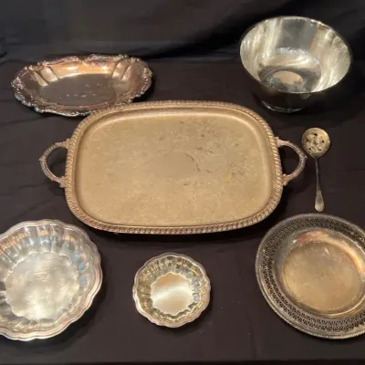 Silverplated Trays, Bowls & More