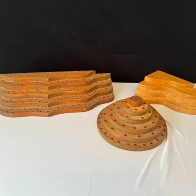 Wooden Holders With Holes 