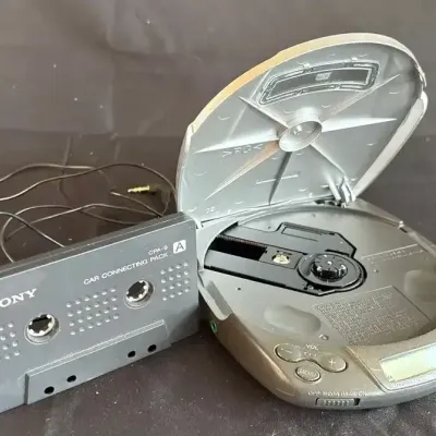 Vintage Sony D-191 Discman Portable Compact Disc Player With Cassette Adapter For Car Radio