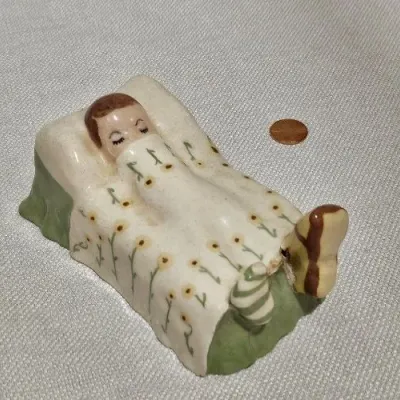 Ceramic Boy in Bed Figure - Estate Sales Warehouse (GR)