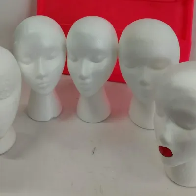 5 Styrofoam Heads