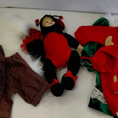 Baby Ladybug Porcelain Doll with 4 Outfits