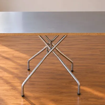 Foldable Table - Metal Legs with Wood Top