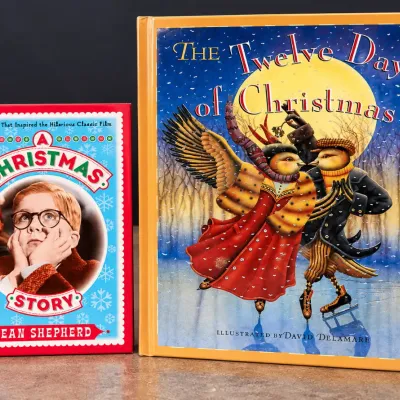 2 Christmas Hardcover Books A Christmas Story Jean Shepherd & Twelve Days of Christmas Delamare - Potterville