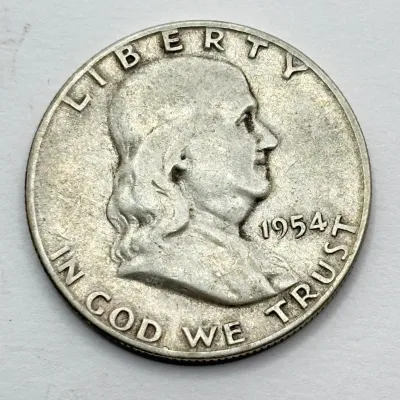 1954 S - Franklin Silver Half Dollar