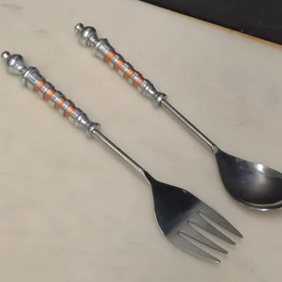 Unique Brushed Metal Serving Utensils