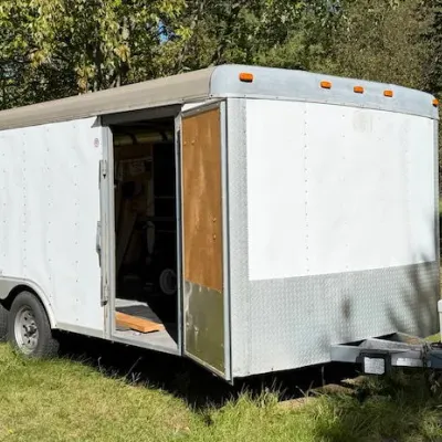 16' x 8' Tandem Axle Enclosed Cargo Trailer -6' Tall with Ramp & Accessories - Howard City Off-Site