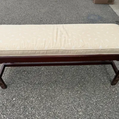 Baker Furniture Chinese Chippendale Style Mahogany Bench