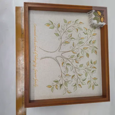 Sale Photo Thumbnail #143: Embroidered Hallmark Wall Picture w/ Pins for Family Tree