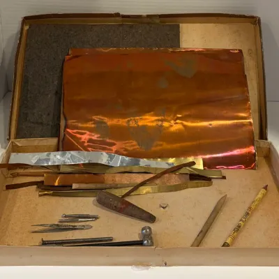 Sale Photo Thumbnail #216: Vintage X-ACTO Metal Embossing Kit - Complete with Tools & Foil