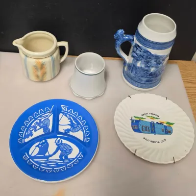 Vintage Pottery - Cameo Plate, Home Sweet Mobile Home, and More