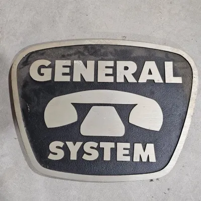 Vintage General Telephone System Metal Sign - Estate Sales Warehouse (GR)
