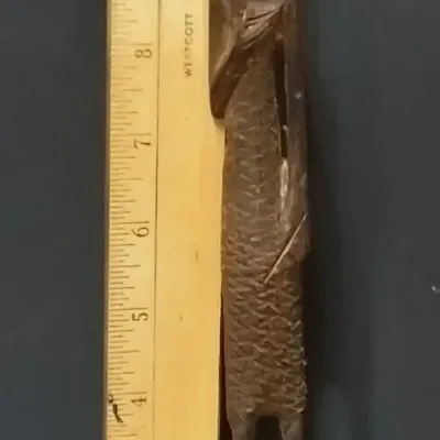 11.5-Inch Hand-Carved African Elongated Wooden Figure - Potterville