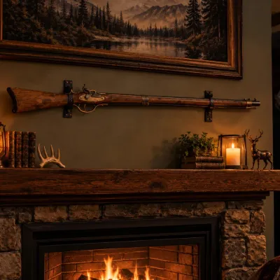 Antique Muzzle-Loading Black Powder Long Gun