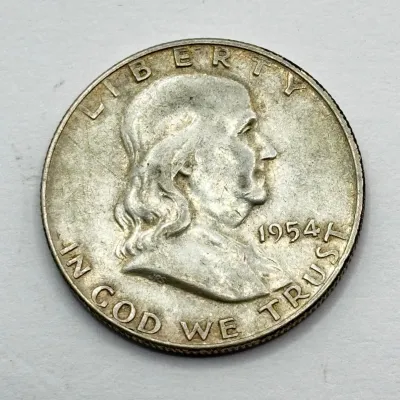 1954 D - Franklin Silver Half Dollar