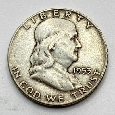 1953 D - Silver Franklin Half Dollar