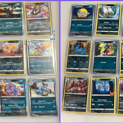 36 Assorted "Blue/Green" Pokemon Cards