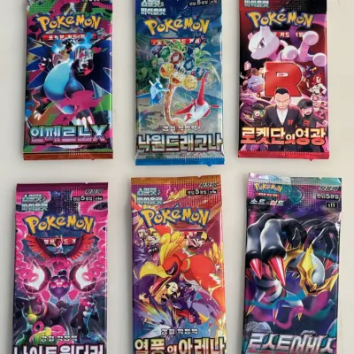 6 Unopened Pokemon Packages - Includes 1 Mega Pack