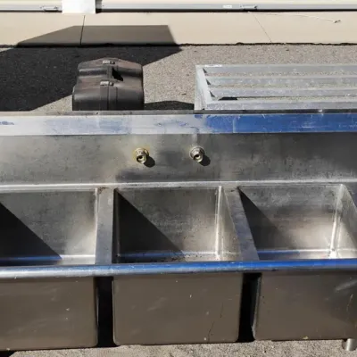 3 Basin Commercial Stainless Steel Sink