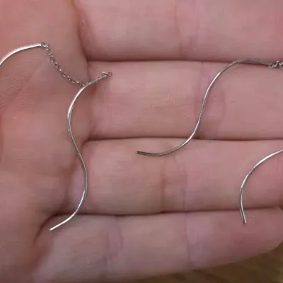 14k Marked Threader Earrings
