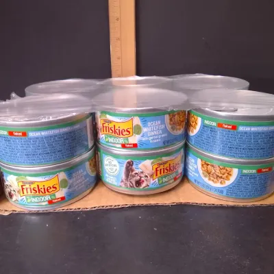 12-pack of Friskies Indoor Ocean Whitefish Cat Food Cans - Potterville