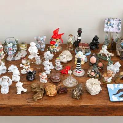 Large Collection of Vintage Ceramic and Porcelain Figurines, Bells, Small Sculptures and More
