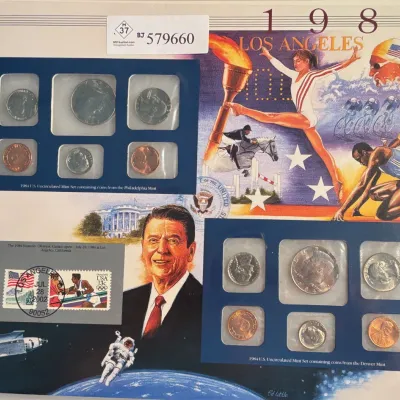 1984 - Uncirculated Mint Set and Stamps