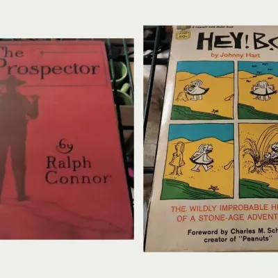 Vintage Book Lot The Prospector Ralph Connor Grosset & Dunlap & Hey! B.C. Johnny Hart - Potterville