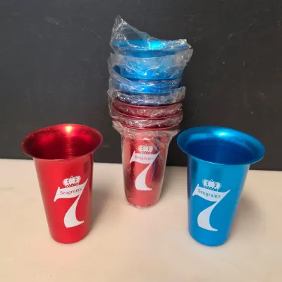 8 (New) Seagrams Aluminum Cups