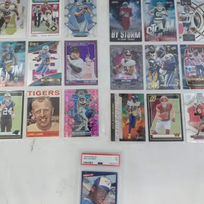 19 Sports Cards in 9 Count Protective Pages Plus Graded Fred McGriff, RC, Football & Baseball...