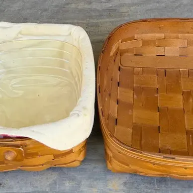 Heritage Mint Ltd. Canadian Maple Woven Wood Basket Pair with Liner - Howard City Off-Site