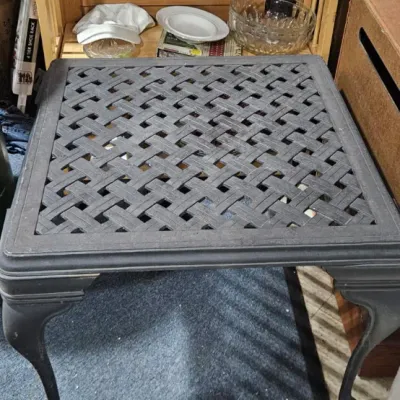Wrought Iron Patio End Table - Estate Sales Warehouse (GR)