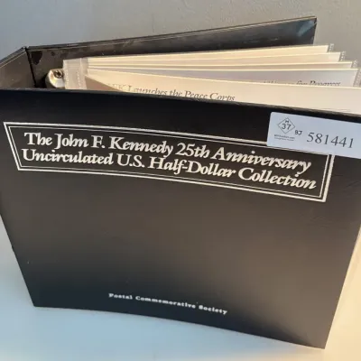 The JFK 25th Anniversary Uncirculated Half Dollar 9 Coin Collection - Kennedy Half Dollars
