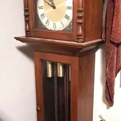 Barwick Wood Case Grandfather Clock with Montgomery Ward Owners Guide - Grand Rapids Off-Site