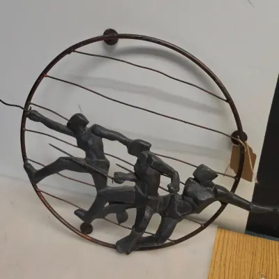 Unique Fencing Metal Wall Sculpture