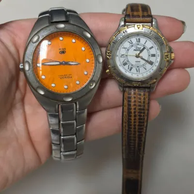 Pair of Mens Watches - Fossil and Timex