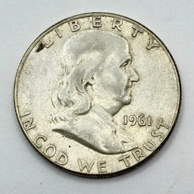 1961 - Silver Franklin Half Dollar