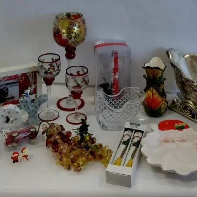 Christmas - Napkin Rings, Candles & Holders, Sleighs, Vase, Frame, Ornaments, Light-Up Tree