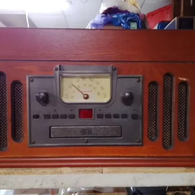 Retro Crosley Musician Center With Turntable, CD, Cassette, And Bluetooth In A Classic Wood Design - Potterville