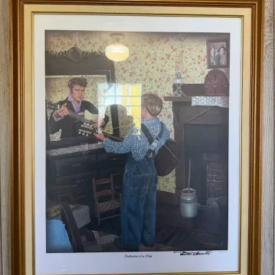 Ronnie McDowell "Reflection of a King" Elvis Presley Framed Art Print - 2007 - Lake Odessa Off-Site